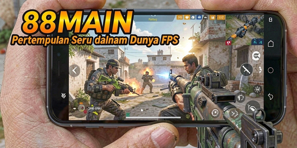 Tampilan gameplay seru dari 88MAIN dalam mode FPS.