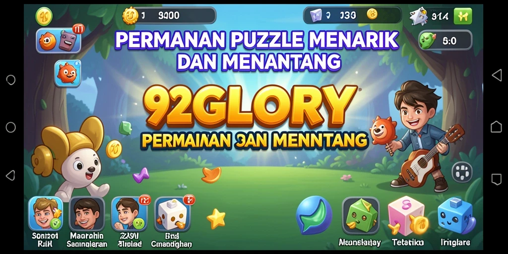 Tampilan gameplay menantang dari 92GLORY dengan berbagai puzzle.