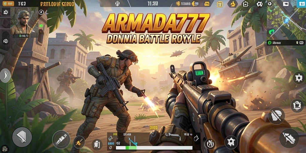 Tangkapan layar dari pertempuran intens di ARMADA777.