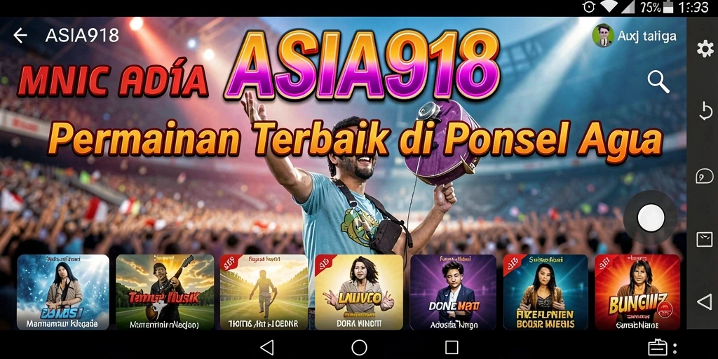Tampilan gameplay interaktif ASIA918 dengan berbagai lagu menarik.