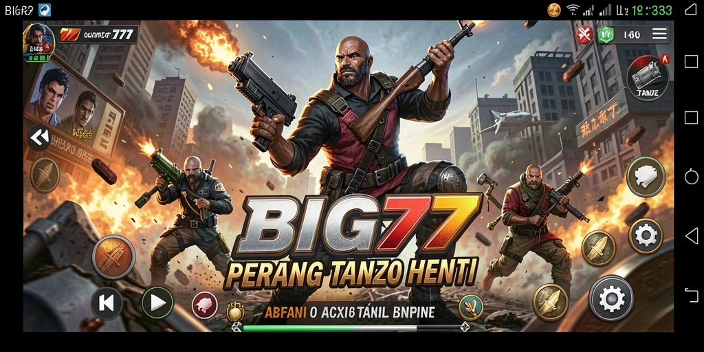 Tampilan seru gameplay BIG77 saat pertempuran aksi.