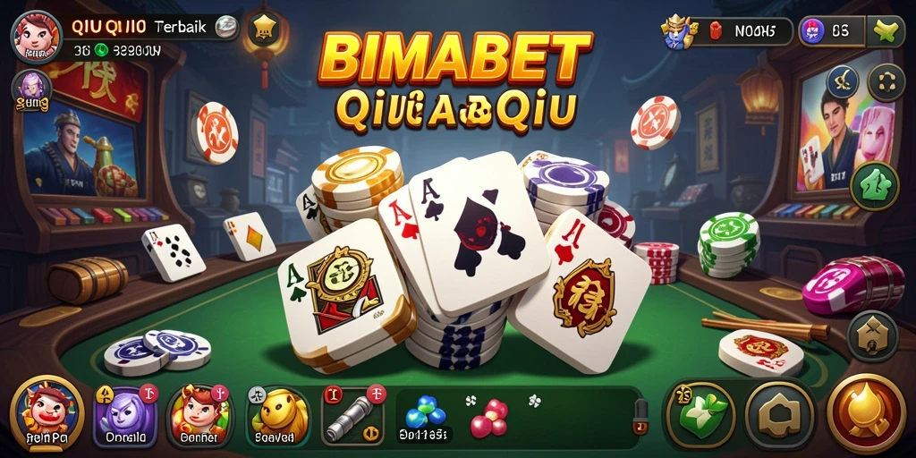 Tampilan gameplay menarik dalam aplikasi QiuQiu BIMABET.