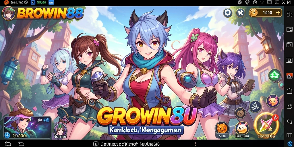 Tampilan gameplay BROWIN88 dengan karakter Anime yang menarik.