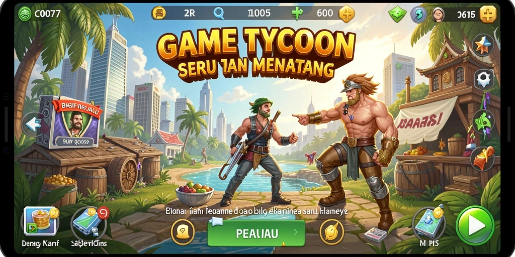 Tampilan utama gameplay C0077 yang menakjubkan dan menarik.