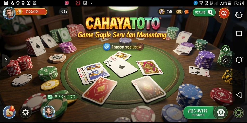 Screenshot gameplay CAHAYATOTO menampilkan momen seru bermain Gaple.