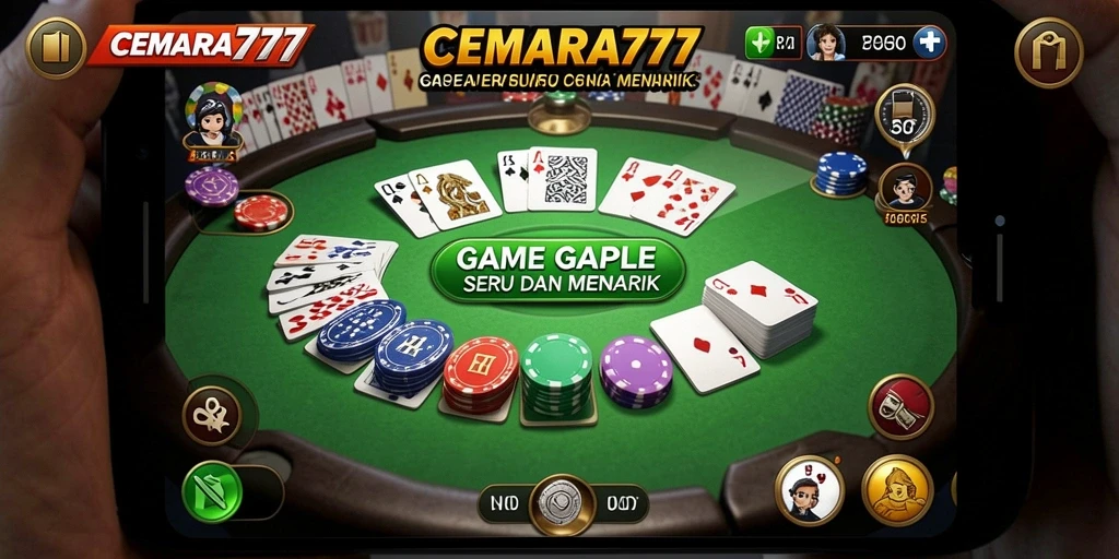 Tampilan gameplay seru Gaple di CEMARA777.