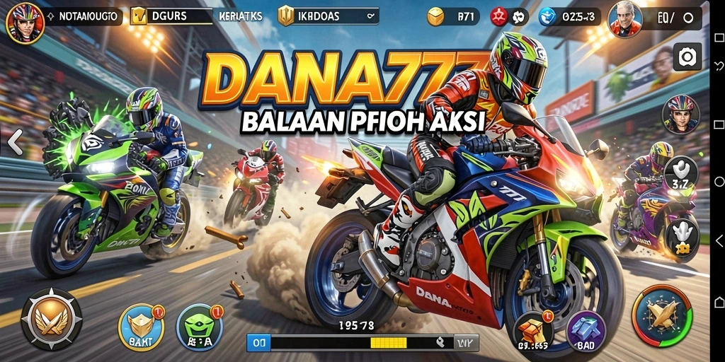 Tampilan balapan motor yang mendebarkan di DANA777.