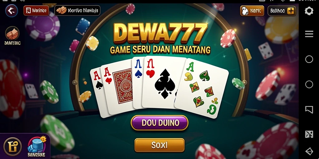 Screenshot gameplay DEWA777 menampilkan suasana permainan Domino yang menarik.