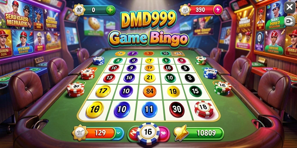 Tampilan gameplay seru dalam DMD999 yang menampilkan aksi Bingo.