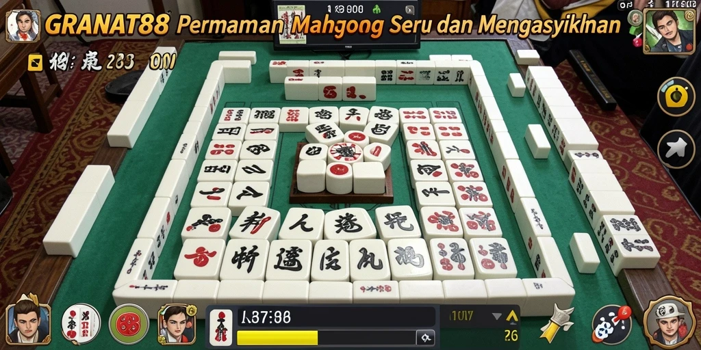 Screenshot gameplay GRANAT88 yang menampilkan keseruan bermain Mahjong.