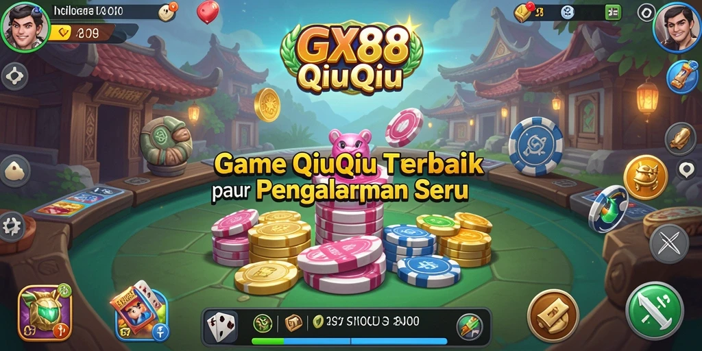 Screenshot GX88 menampilkan gameplay seru dari permainan QiuQiu.