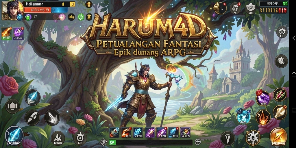 Tampilan menarik dari gameplay ARPG HARUM4D yang seru.