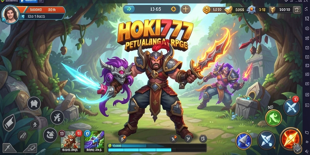 Tangkapan layar utama HOKI777 menunjukkan intensitas pertarungan dalam gameplay RPG.