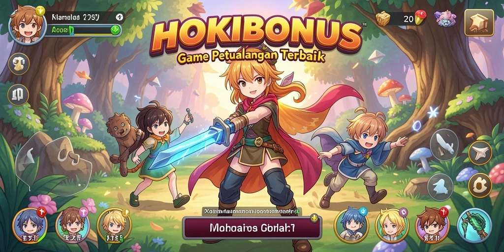 Screenshot gameplay HOKIBONUS dengan karakter anime yang keren.