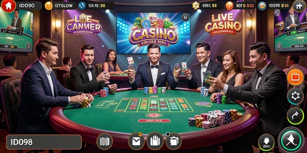 Gameplay Live Casino yang mendebarkan dan interaktif di ID098.