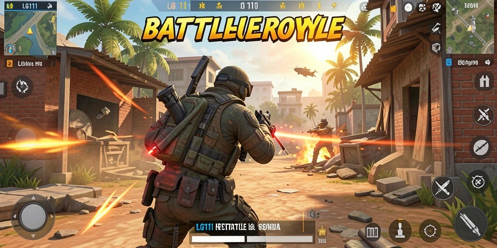 Tangkapan layar menunjukkan aksi seru pertarungan Battle Royale di LG111.