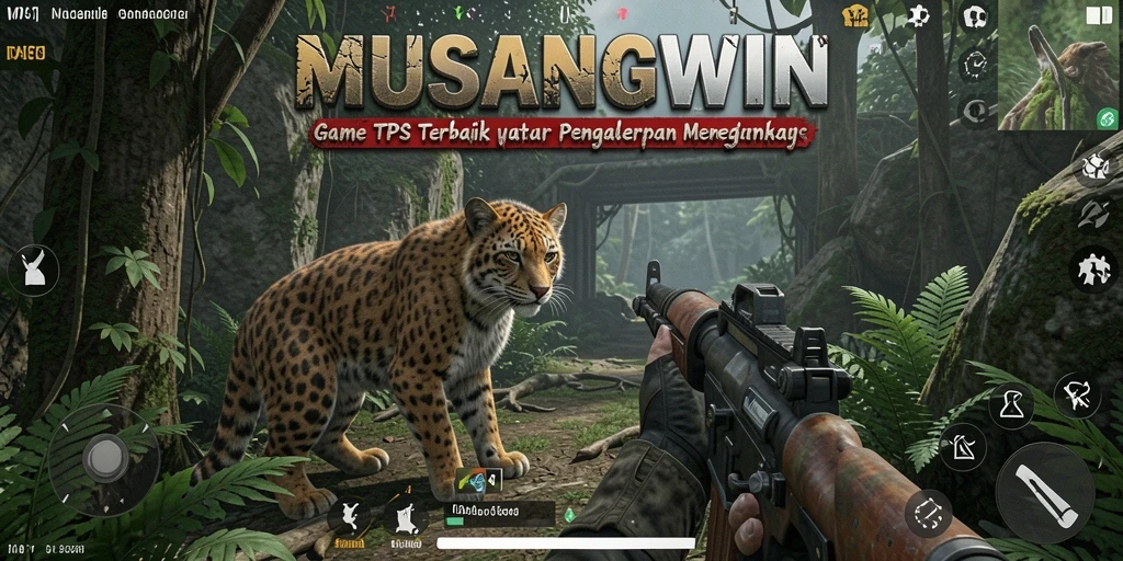 Tampilan screenshot MUSANGWIN yang menunjukkan aksi seru dalam pertempuran TPS.