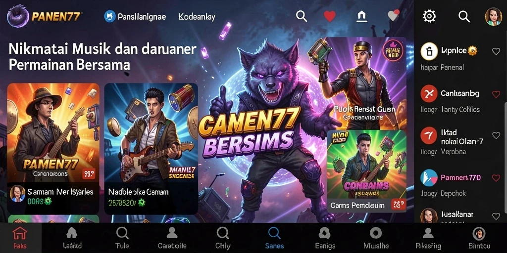 Tampilan gameplay menarik dengan berbagai tantangan musik.