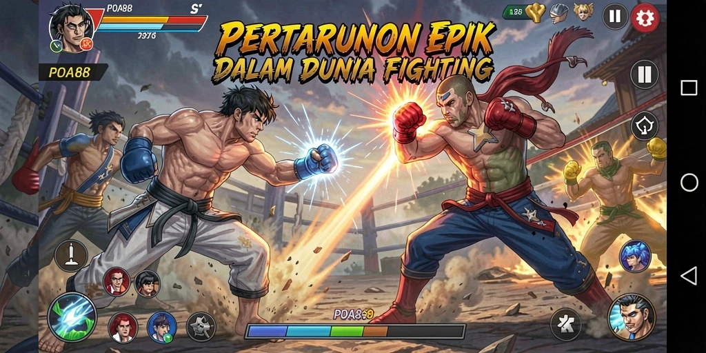 Tangkapan layar dari pertarungan seru dalam game POA88.