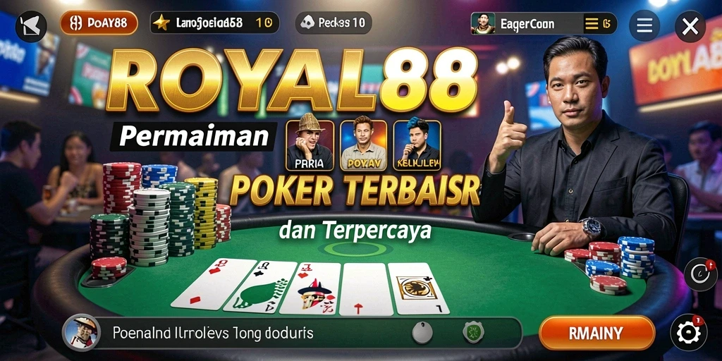 Tampilan gameplay poker yang menarik dan interaktif.