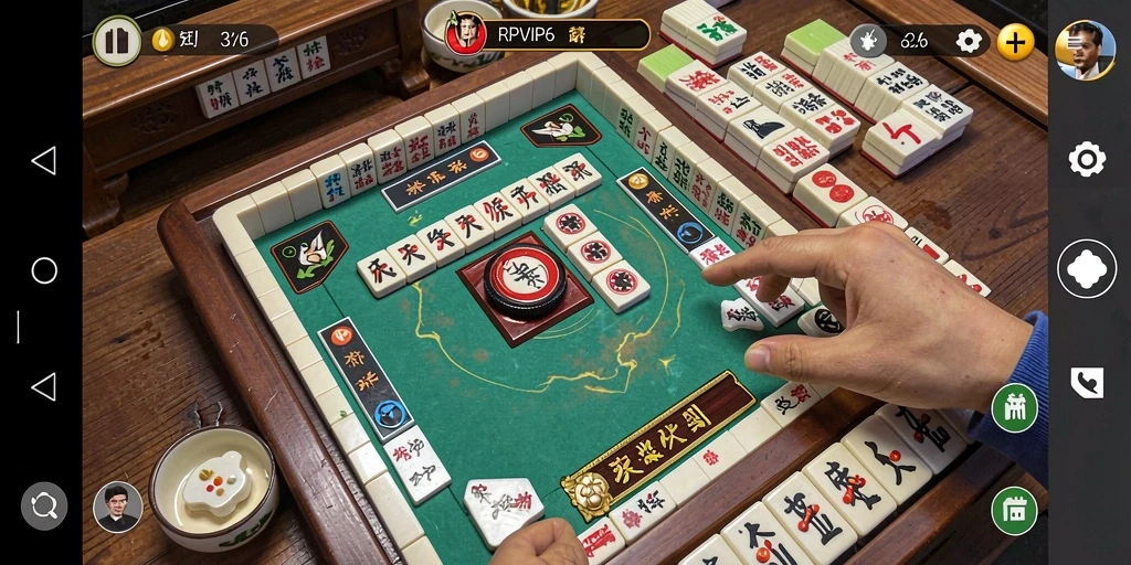 Gameplay RPVIP6 yang seru dan menantang di Mahjong.