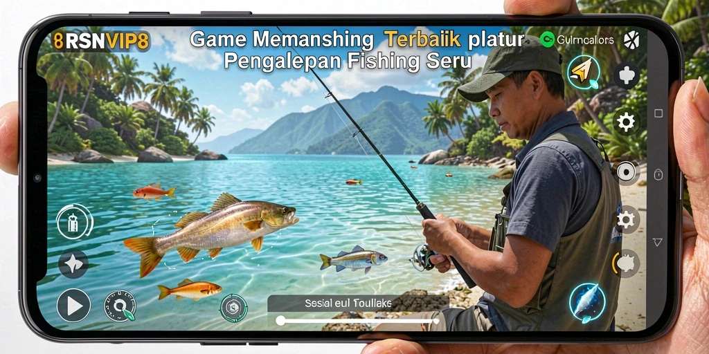 Gameplay seru RSNVIP8 dengan aksi memancing yang mendebarkan.