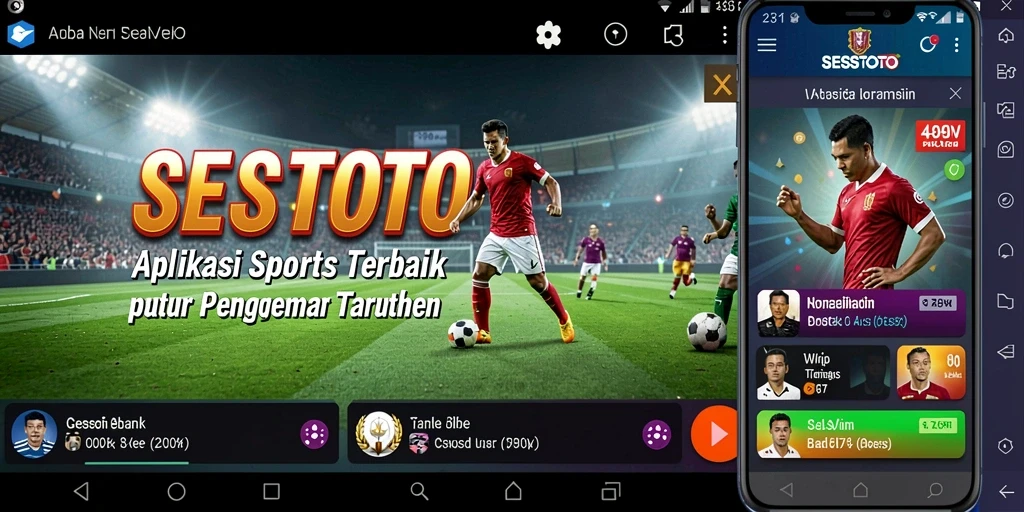 Tampilan gameplay menarik dari aplikasi SESETOTO untuk taruhan olahraga.