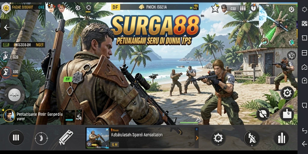 Tampilan utama gameplay SURGA88 yang mendebarkan dan penuh aksi.