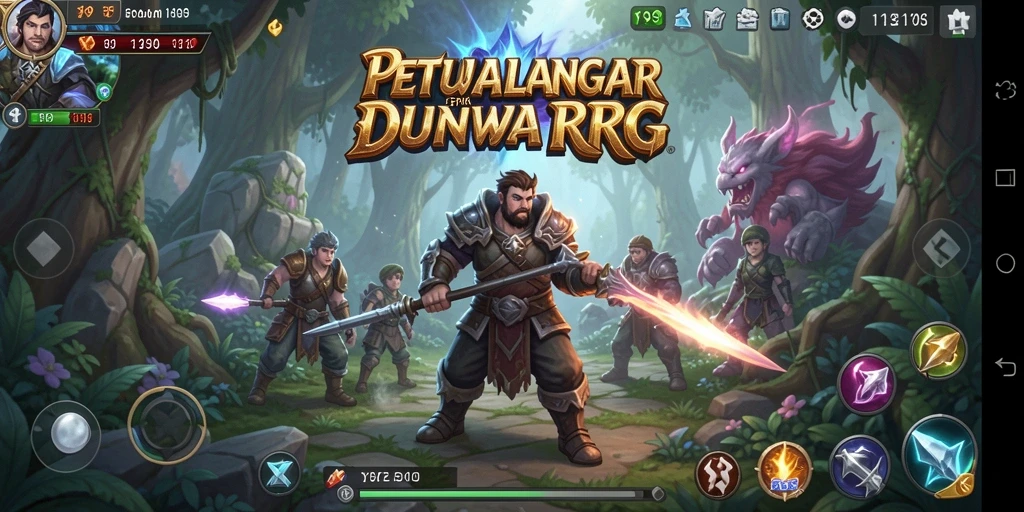 Screenshot gameplay Y89 menampilkan pertarungan seru dan eksplorasi dunia RPG.